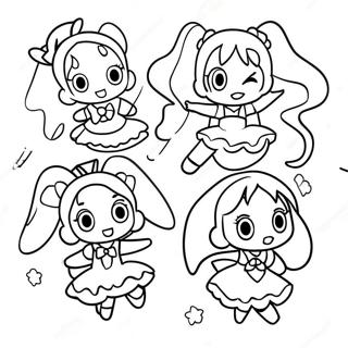 Kolorowanka Z Postaciami Precure W Akcji 136210-67895