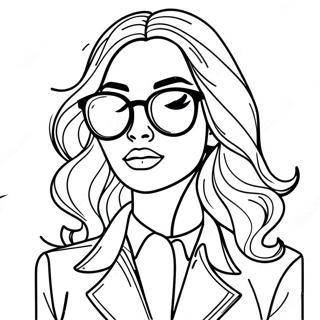 Stylowa Dziewczyna Z Tumblra W Okularach Przeciwslonecznych Kolorowanka 136594-68189