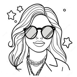 Stylowa Dziewczyna Z Tumblra W Okularach Przeciwslonecznych Kolorowanka 136594-68190