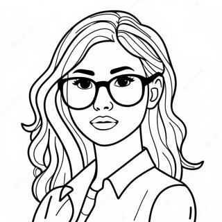 Stylowa Dziewczyna Z Tumblra W Okularach Przeciwslonecznych Kolorowanka 136594-68191