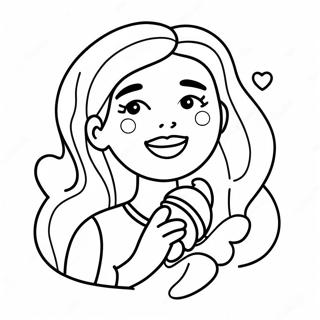 Urocza Dziewczyna Z Tumblra Z Lodami Kolorowanka 136596-68198