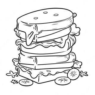 Kolorowanka Z Serowym Kanapka 136648-68239