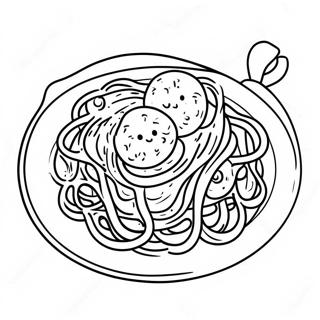 Pyszne Spaghetti Z Klopsikami Kolorowanka 137028-68674