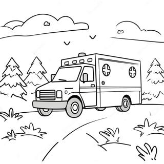 Strona Do Kolorowania Karetka Spieszaca Na Miejsce Zdarzenia 137187 68808
