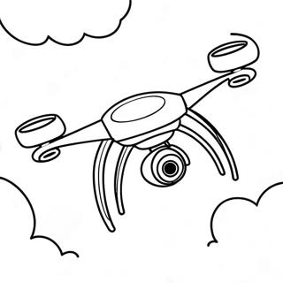 Kolorowanka Z Latajacym Dronem Na Niebie 138669-69954