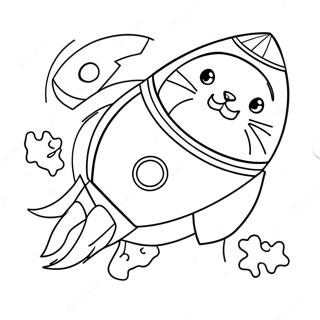 Wesoly Kot Kosmiczny W Rakiecie Kolorowanka 138849 70103