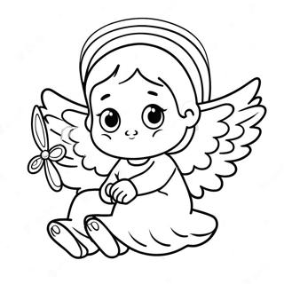 Kolorowanka Z Uroczym Malym Aniolkiem 139412-70536
