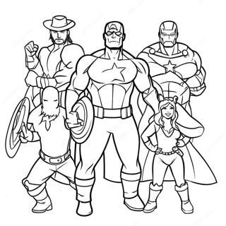 Avengers W Swiatecznych Kostiumach Kolorowanka 139463 70580