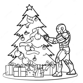 Iron Man Dekorujacy Choinke Kolorowanka 139464 70582