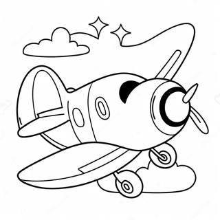 Kreskowkowy Samolot Z Usmiechnieta Twarza Kolorowanka 13968-3060
