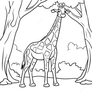 Zyrafa Jedzaca Z Drzewa Kolorowanka 15623-3424