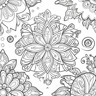 Elegancki Wzor Platka Sniegu Na Stronie Kolorowanki 16167-3537