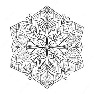 Geometryczny Platek Sniegu Na Stronie Kolorowanki 16168 3541