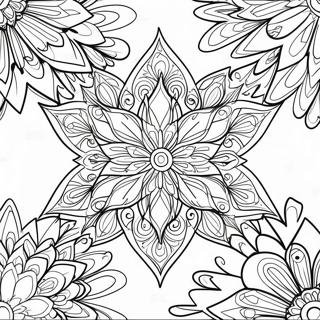 Geometryczny Platek Sniegu Na Stronie Kolorowanki 16168 3543