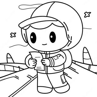 Kolorowanka Czlonek Zalogi Among Us Trzymajacy Zadanie 1726-2252