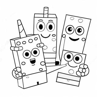 Kolorowe Postacie Numberblocks Kolorowanka 17528-3827