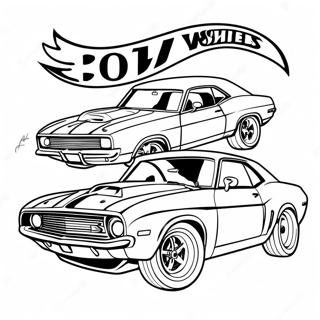 Klasyczny Kolorowanka Z Samochodem Muscle Hot Wheels 17624-3855