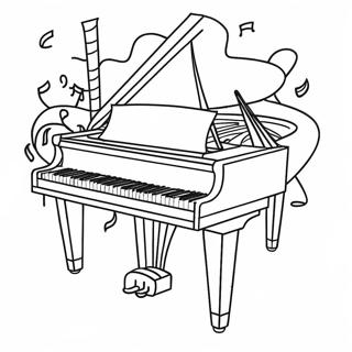Piano Z Kolorowymi Nutami Kolorowanka 18437-4035