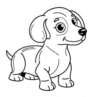 Kolorowanka Z Uroczy Dachshund 1900-2293