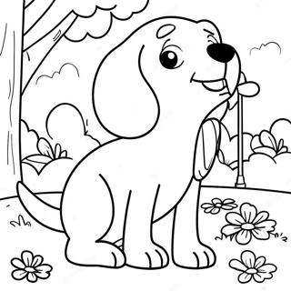 Kolorowanka Z Szczesliwym Beagleem W Parku 1902 1703