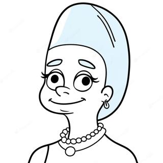 Kolorowanka Z Marge Simpson Z Niebieskimi Wlosami 19447-4245