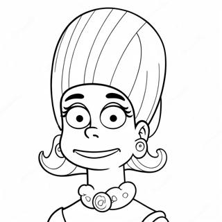 Kolorowanka Z Marge Simpson Z Niebieskimi Wlosami 19447-4246