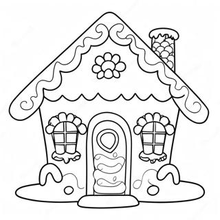 Kolorowanka Z Urokliwym Domkiem Z Piernika 20008-4373