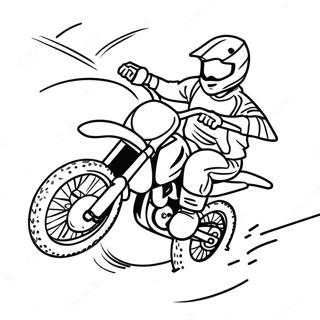 Jazda Na Motocyklu Terenowym Wykonujaca Sztuczki Kolorowanka 20180-4417