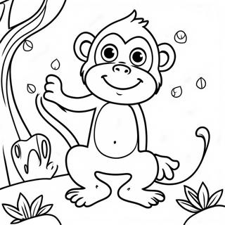 Kolorowanka Z Malpka Bawiaca Sie Z Przyjaciolmi 22147-4838