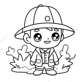 Chlopak Gacha Life W Kapeluszu Kolorowanka 22493-4911