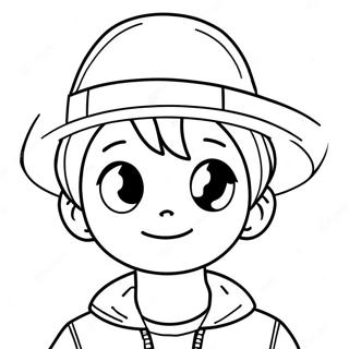 Chlopak Gacha Life W Kapeluszu Kolorowanka 22493-4912