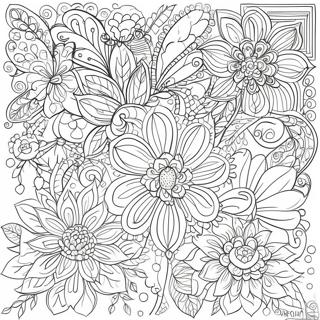 Skomplikowane Wzory Kwiatowe Kolorowanka 22747-4967