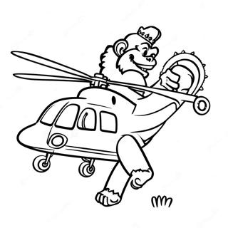 King Kong Trzymajacy Helikopter Kolorowanka 25984-5669