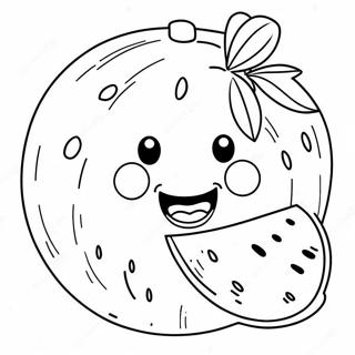 Kolorowanka Z Uroczym Arbuzem Z Usmiechem 26165 5713