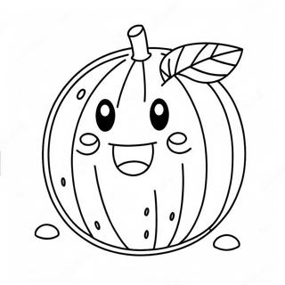 Kolorowanka Z Uroczym Arbuzem Z Usmiechem 26165 5716