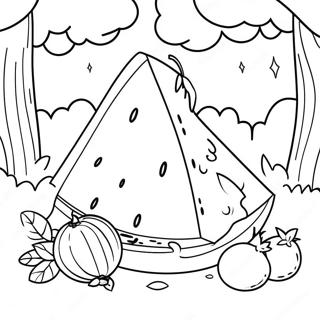 Kolorowanka Z Piknikiem Z Arbuzem 26166 5717