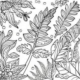 Kolorowanka Z Misternym Lisciem Paproci 26338-5753