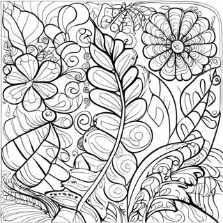 Kolorowanka Z Misternym Lisciem Paproci 26338-5755