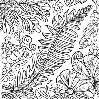 Kolorowanka Z Misternym Lisciem Paproci 26338-5756