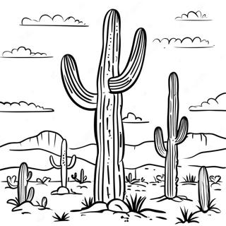 Kolorowanka Wysoki Kaktus Saguaro 26622-5807