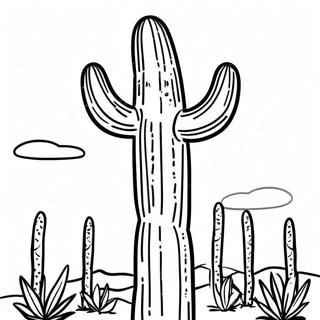 Kolorowanka Wysoki Kaktus Saguaro 26622-5808