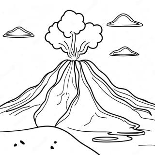 Kolorowanka Z Wulkanem Z Lawa 28579-6220