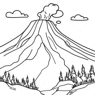 Kolorowanka Z Wspanialym Krajobrazem Wulkanu 28581 6225