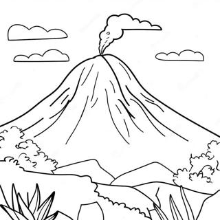 Kolorowanka Z Wspanialym Krajobrazem Wulkanu 28581 6226