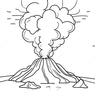 Kolorowanka Z Scena Eruptujacego Wulkanu 28582 6231