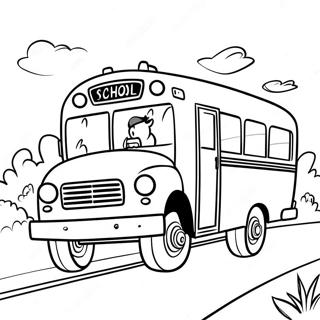 Kreskowkowy Autobus Szkolny Jadacy Droga Kolorowanka 29856-6501