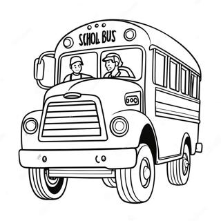 Autobus Szkolny Z Przyjaznym Kierowca Kolorowanka 29858-6509