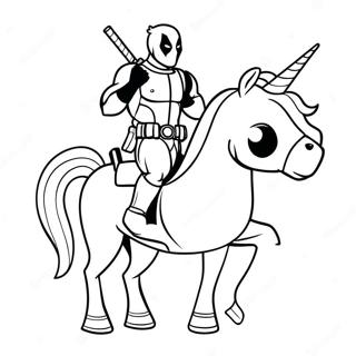 Kolorowanka Z Deadpoolem Z Jednorozcem 30560-6670