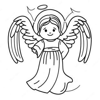 Elegancki Aniol Z Aureola Kolorowanka 31826 6949