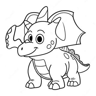 Kreskowkowy Triceratops Bawiacy Sie Kolorowanka 32285-7037